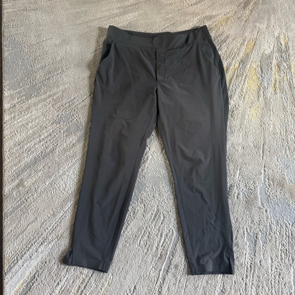 Athleta Brooklyn Mid Rise Ankle Pants gray slim leg taper athletic 12 - Picture 1 of 10